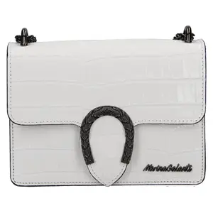 Dámska kožená crossbody kabelka Marina Galant Elsse - biela