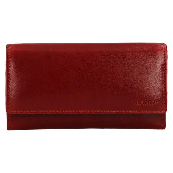 Dámska kožená peňaženka Lagen Ebony - červená