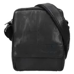 Pánska kožená taška cez rameno SendiDesign Petrson - čierna