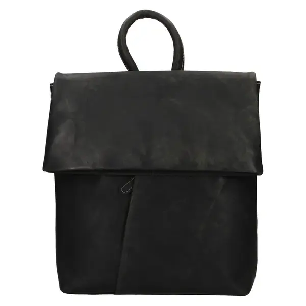 Kožený batoh HGL Town - čierna