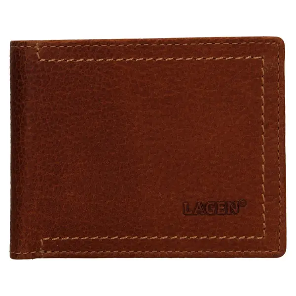Pánska kožená peňaženka Lagen Adrian - koňak