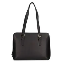 Elegantná dámska kožená kabelka Katana Wella - čierna