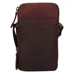 Kožená taška na mobil a doklady The Chesterfield Brand Alesnd - hnedá