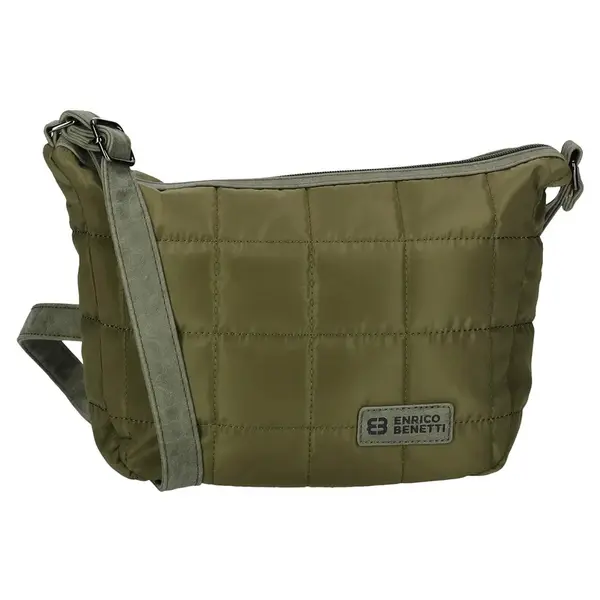 Elegantná prešívaná dámska crossbody kabelka Enrico Benetti Paula - zelená