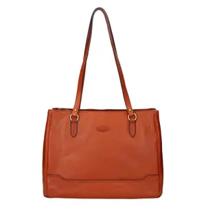 Dámska kožená kabelka Hexagona Eleanor - hnedá