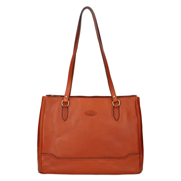 Dámska kožená kabelka Hexagona Eleanor - hnedá