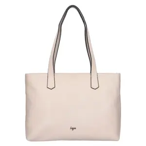 Dámska kožený kabelka Lagen Mille - krémová