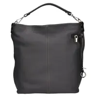 Dámska kožená kabelka The Trend Lotta - tmavo šedá