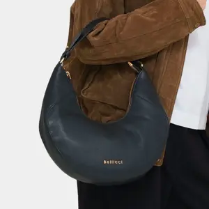 Dámska kožená kabelka Bellicci Caradonna - čierna