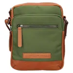 Pánska taška cez rameno The Chesterfield Brand Kaamo - zeleno-hnedá