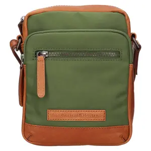 Pánska taška cez rameno The Chesterfield Brand Kaamo - zeleno-hnedá