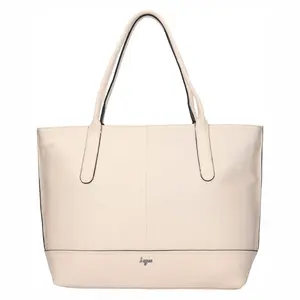 Dámska kožený kabelka Lagen Solange - krémová