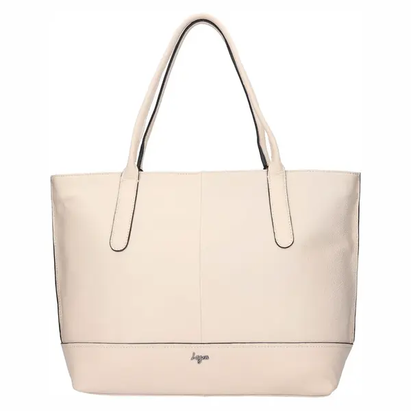 Dámska kožený kabelka Lagen Solange - krémová