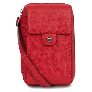 Dámska kabelka na mobil a doklady Hexagona Stella - červená