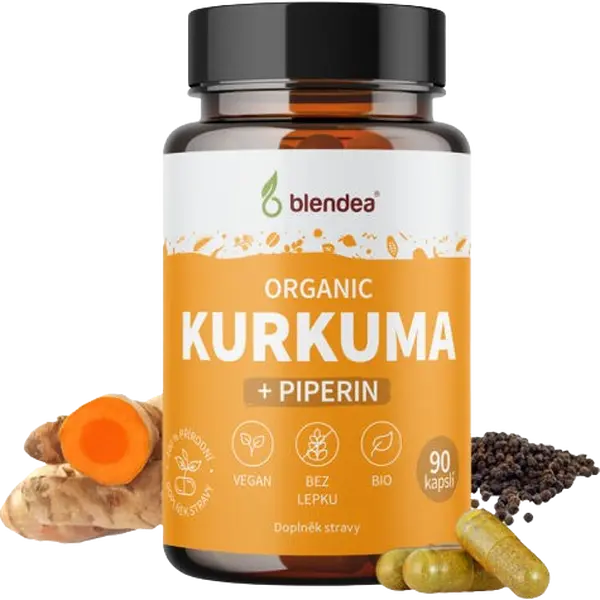 BLENDEA BIO Kurkuma+ Pipperin 90 kapslí