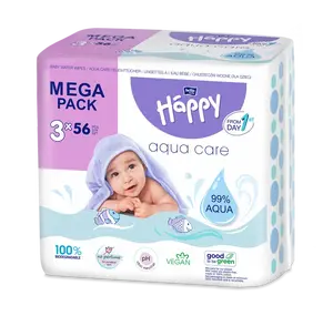 BELLA Happy Baby čisticí ubrousky Aqua care 3 x 56 ks