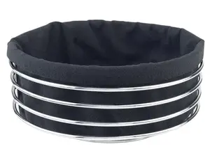 Koš na pečivo LifeStyle, kulatý černý
