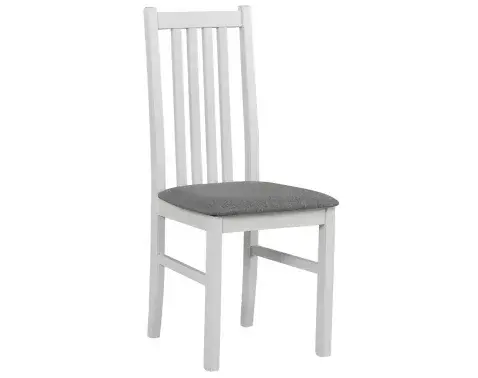 Jídelní židle Ontika, bílá/šedá látka