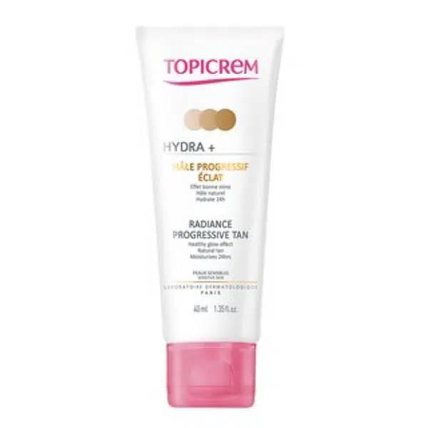 Topicrem HYDRA+ Radiance Progressive Tan pleťový krém pro sjednocenou a rozjasněnou pleť 40 ml