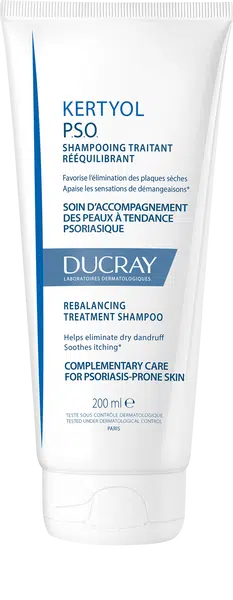 DUCRAY Kertyol PSO Pečující šampon navracející rovnováhu vlasové pokožce při psoriáze 200 ml