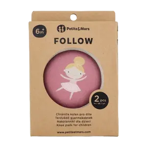 PETITE&MARS Chrániče kolen elastické na lezení Follow Dusty Rose 2 ks