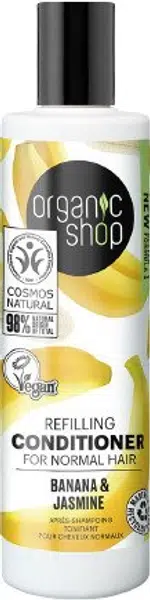 ORGANIC SHOP Vyživující kondicionér pro normální vlasy Banán a jasmín 280 ml
