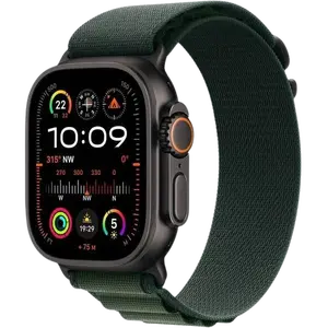 APPLE Watch Ultra 2 (2024) 49mm Černý titan s tmavě zeleným alpským tahem M