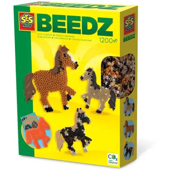 SES HORSES 1200 ks Zažehlovacie korálky, mix, veľkosť