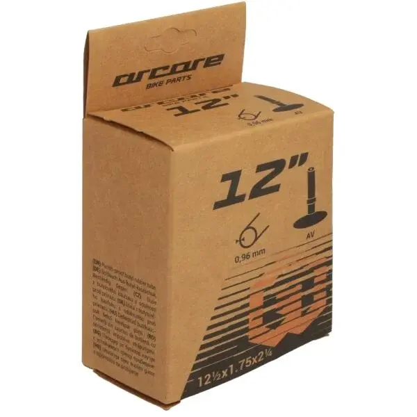 Arcore 12AV 1/2X1,75X2 1/4 Cyklistická duša, čierna, veľkosť