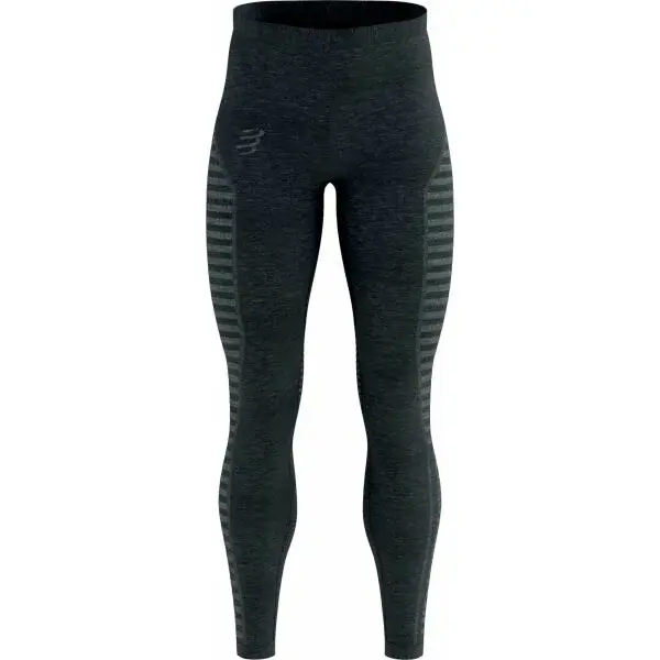 Compressport WINTER RUN LEGGING M Pánske zateplené  bežecké legíny, čierna, veľkosť
