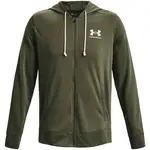 Under Armour RIVAL TERRY LC FZ Pánska mikina, khaki, veľkosť M