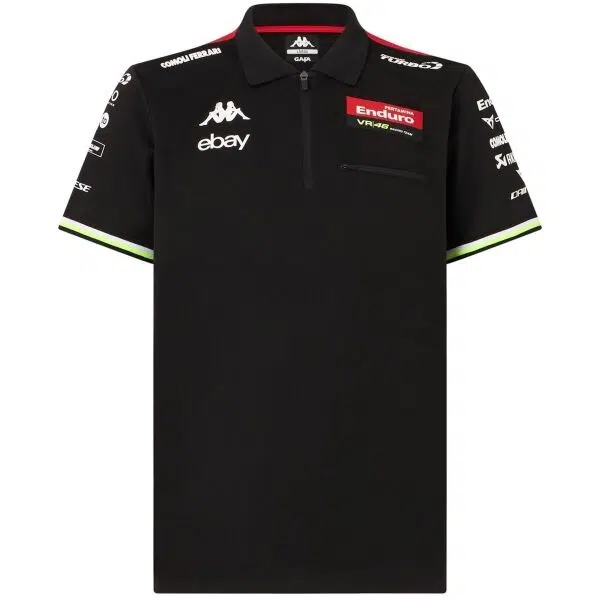 Kappa ACRIZ VR46 Pánska polokošeľa, čierna, veľkosť