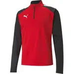 Puma TEAMLIGA 1/4 ZIP TOP Pánska futbalová mikina, červená, veľkosť