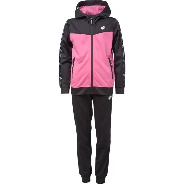 Lotto IGANA Dievčenská tepláková súprava s kapucňou, čierna, veľkosť 152-158