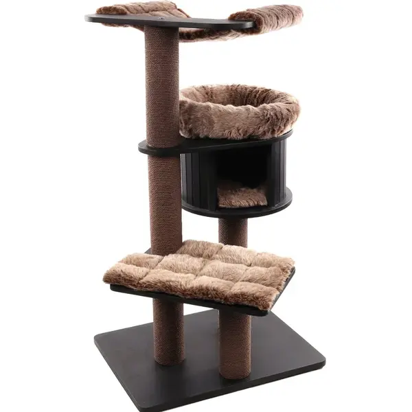 Flamingo Škrabací strom Raisa 2 Brown & Grey | Škrabadlo pro kočky