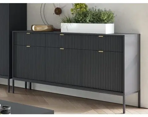 Široká komoda Nova, černá