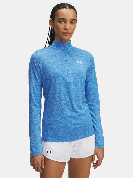 Dámské tričko Under Armour Tech 1/2 Zip- Twist-BLU - Dámské
