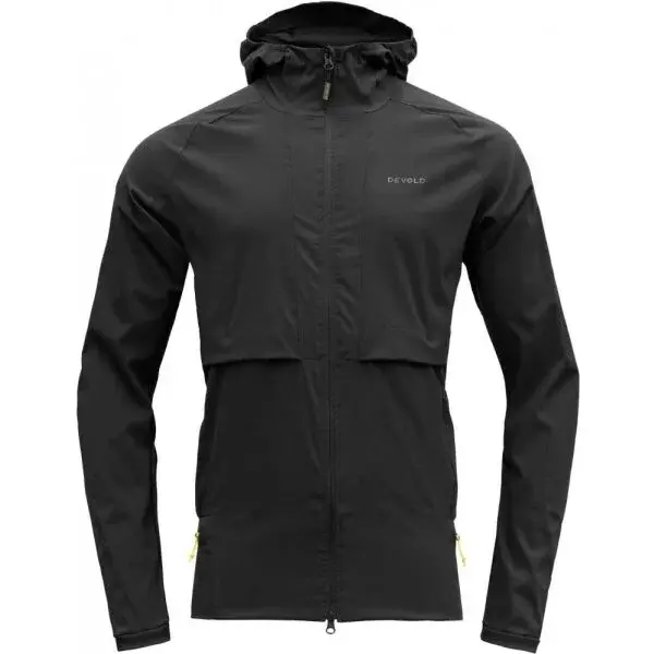 Devold RUNNING MERINO Pánska merino bežecká bunda, čierna, veľkosť