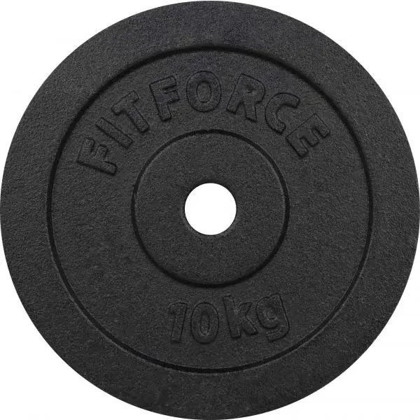 Fitforce PLB 10KG 30MM Nakladací kotúč, čierna, veľkosť 10 KG