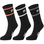 Fila MAN NORMAL SOCKS LIFESTYLE 3 PAIRS PACK Pánske ponožky, čierna, veľkosť 39-42
