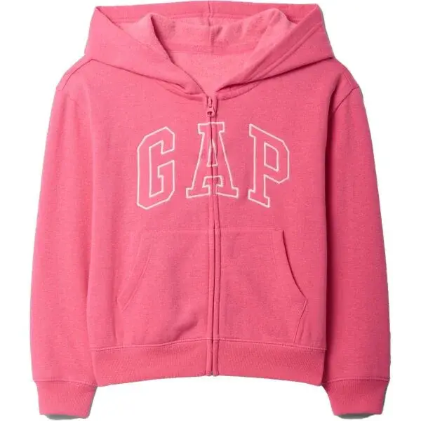 GAP V-FRCH LOGO Dievčenská mikina s logom, ružová, veľkosť