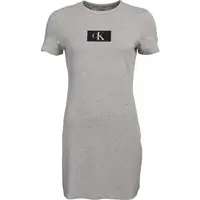 Calvin Klein ´96 LOUNGE-S/S DRESS Dámska nočná košeľa, sivá, veľkosť