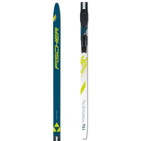 Fischer SUMMIT CROWN + COMPACT STEP Bežecké lyže na klasiku, tmavo modrá, veľkosť