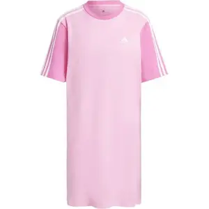 adidas ESSENTIALS 3-STRIPES BOYFRIEND Dámske šaty, ružová, veľkosť