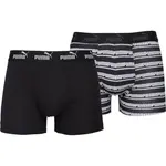 Puma MEN CAT LOGO PRINT BOXER 2P Pánske boxerky, čierna, veľkosť