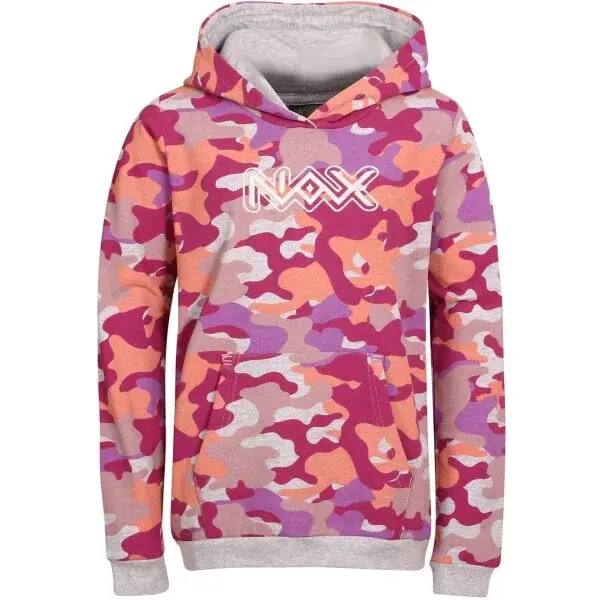 NAX ABEKO Dievčenská mikina, ružová, veľkosť 104-110
