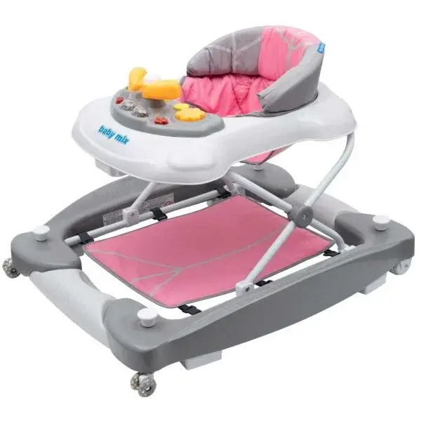 BABY MIX CHODÍTKO Detské chodítko s hojdačkou, tmavo sivá, veľkosť