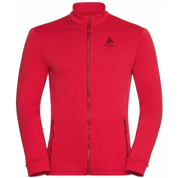Odlo MID LAYER FULL ZIP BERRA Pánska mikina, červená, veľkosť
