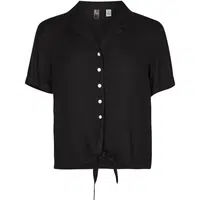 O'Neill CALI WOVEN SHIRT Dámska košeľa s krátkym rukávom, čierna, veľkosť