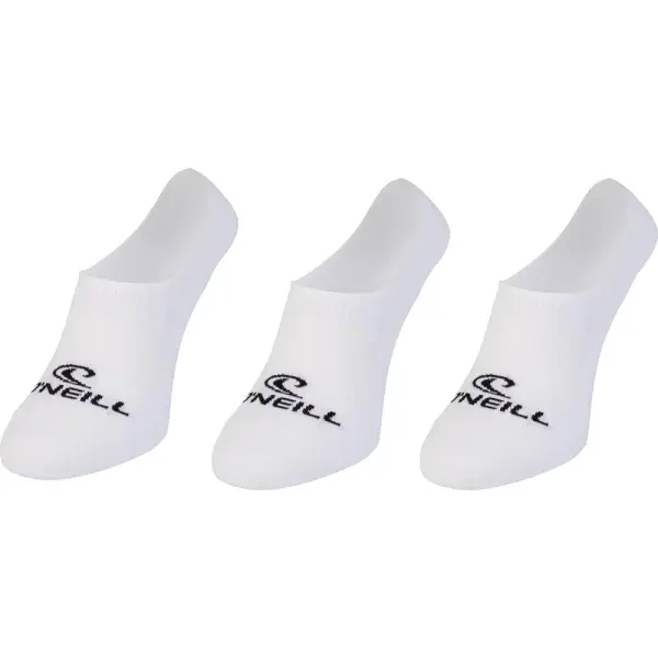 O'Neill FOOTIE ONEILL WHITE 3P Unisex ponožky, biela, veľkosť 39-42